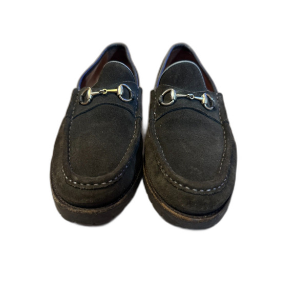 Gucci Olive Green Horse Bit Suede Loafers - Picture 14 of 14